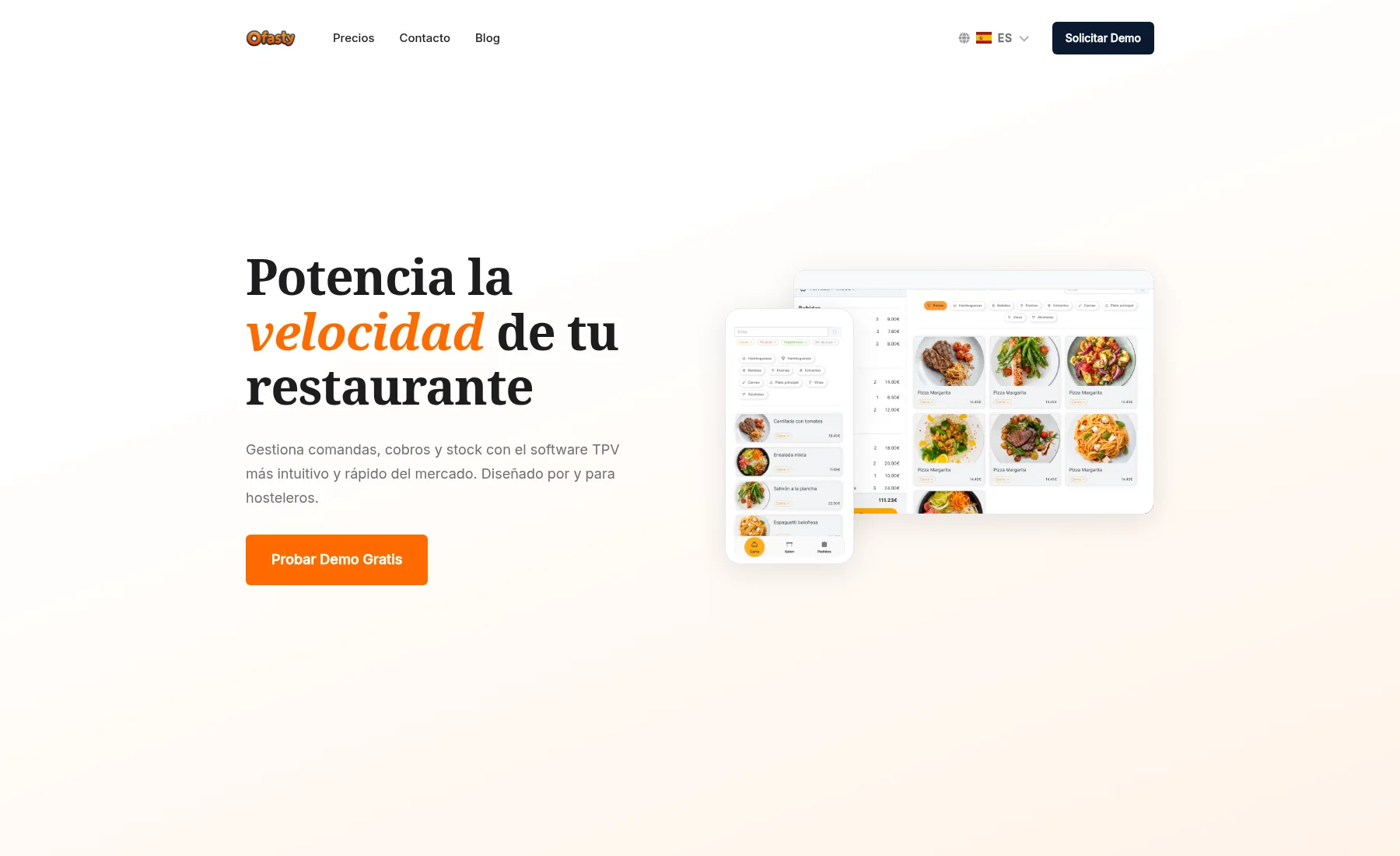 Presentación actual del producto Ofasty en su web